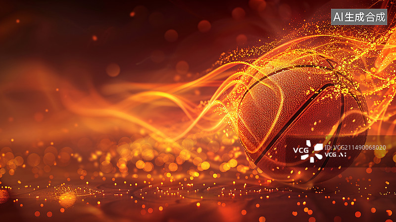 【AI数字艺术】热火篮球背景图片素材