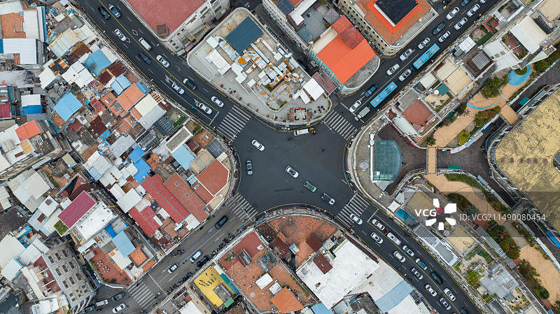 无人机俯拍福建省厦门市思明区老城区骑楼建筑群图片素材