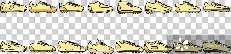 足球鞋图标配色图片素材