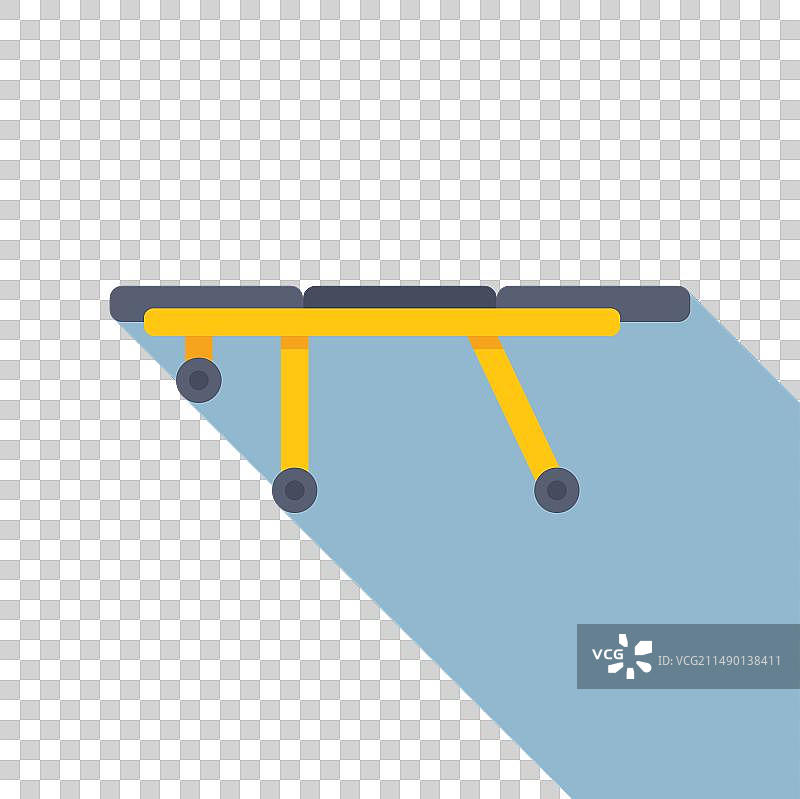 带轮床图标扁平风格急救图片素材