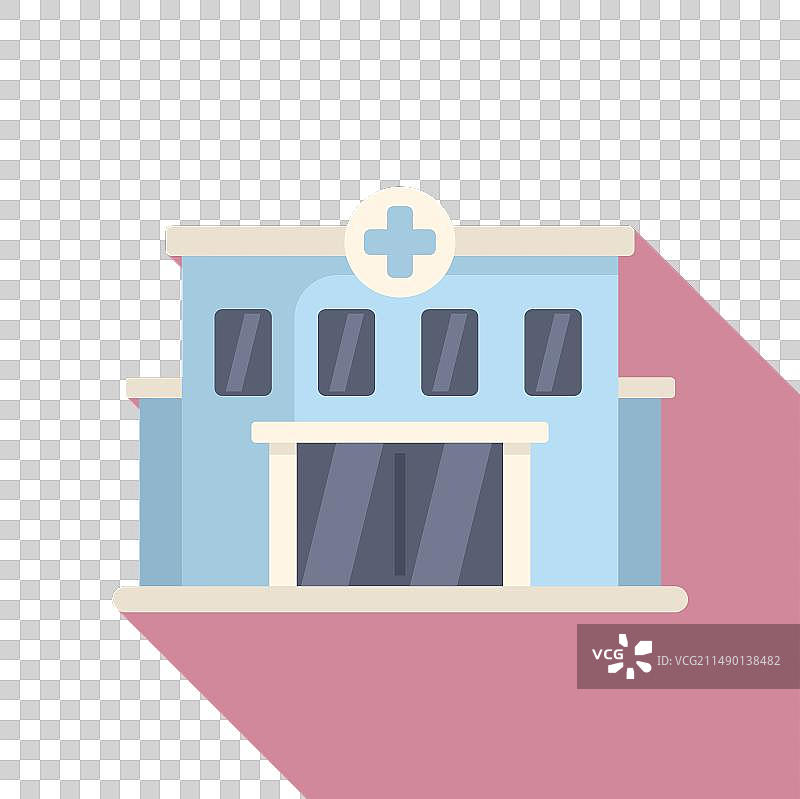 急诊诊所建筑图标图片素材