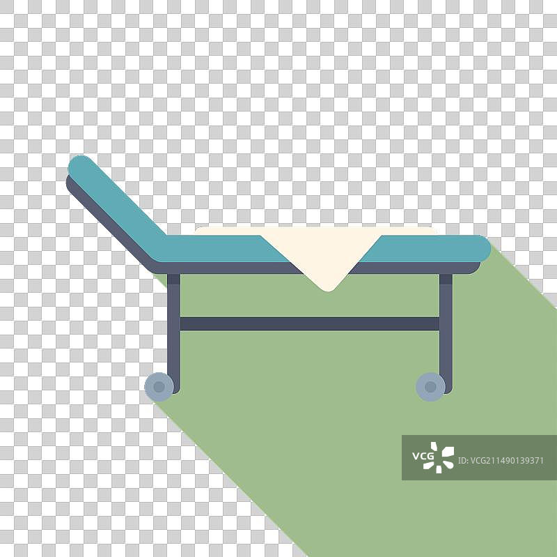 诊所空床图标（扁平风格）图片素材