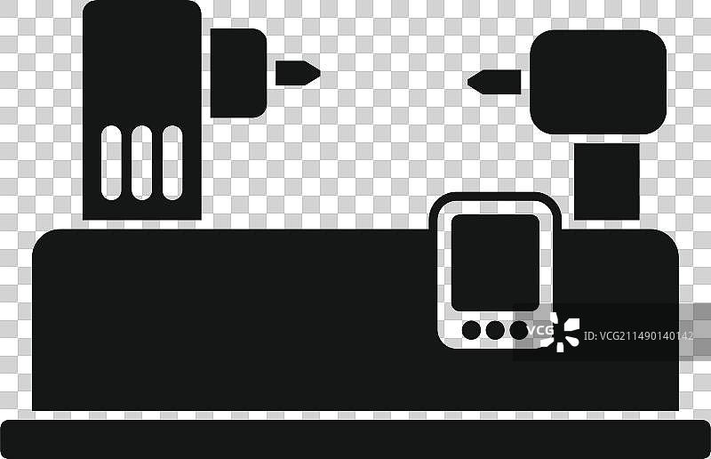 加工中心图标：简易铣床图片素材