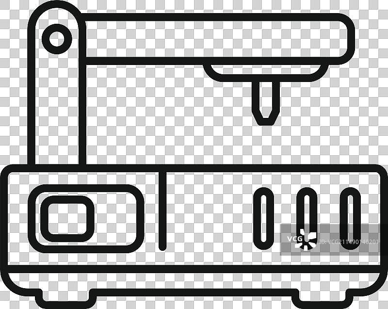 数控机床轮廓光束图标图片素材