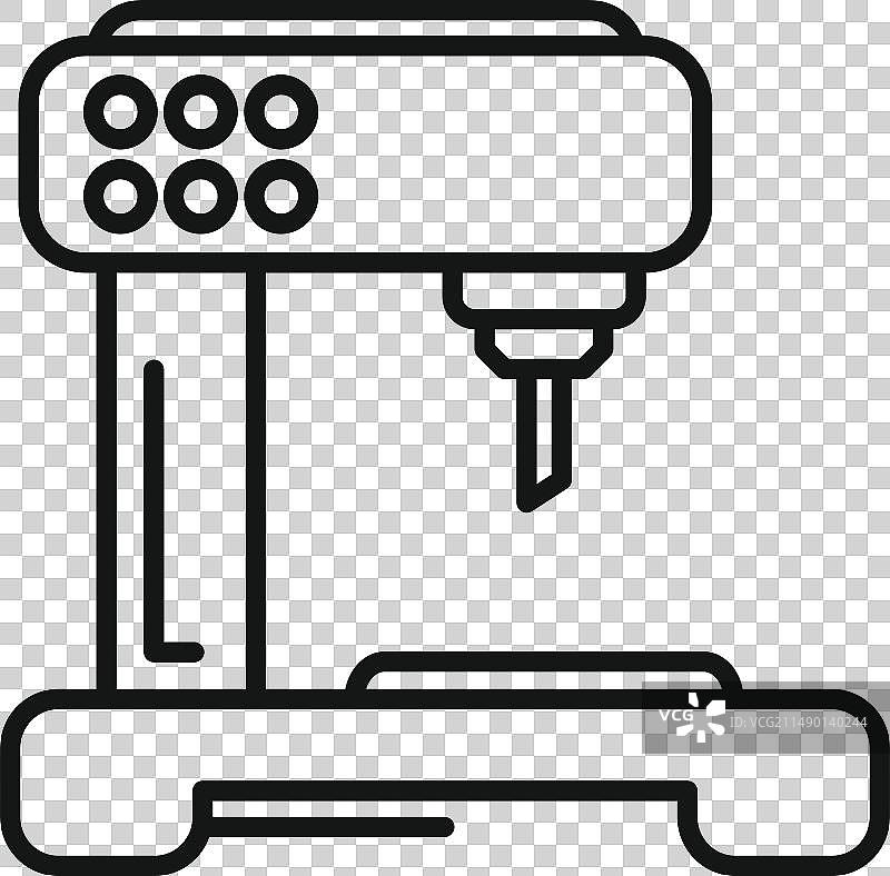 钢制数控机床复杂轮廓图标图片素材