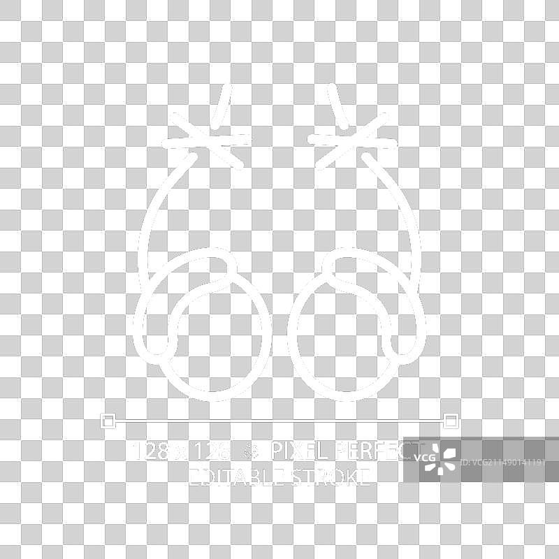 输精管切除术白色线性图标（深色主题）图片素材