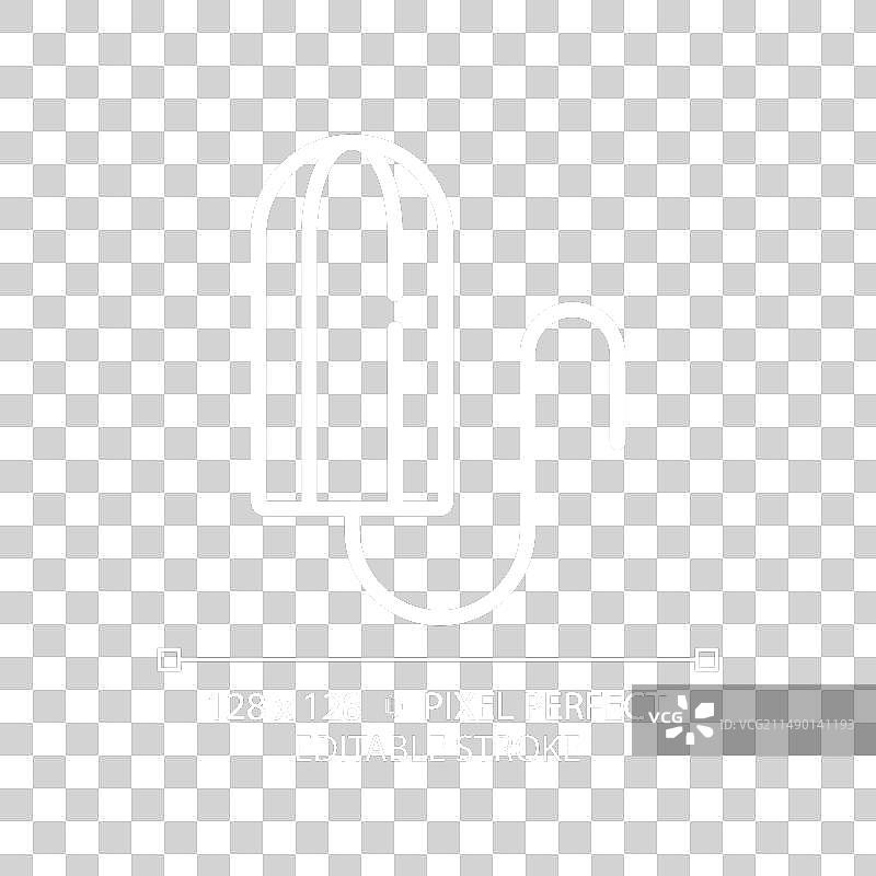 深色主题的卫生棉条白色线性图标图片素材