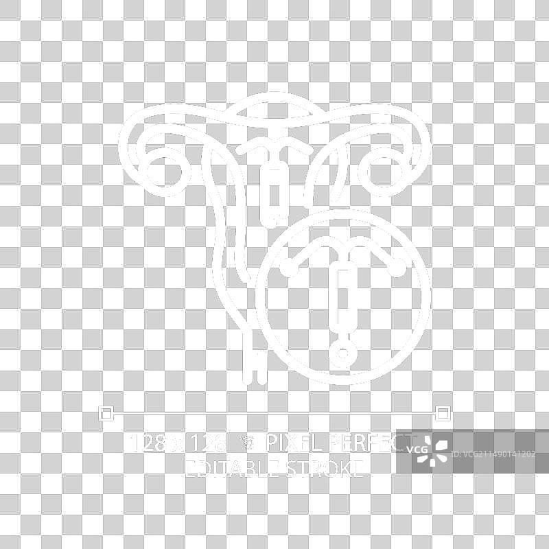 宫内节育器白色线性图标图片素材