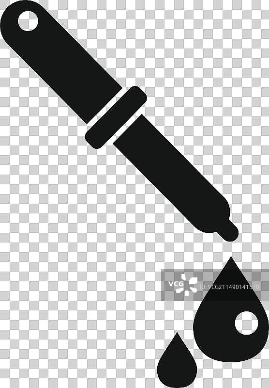 化学滴管图标，简易基因研究图片素材
