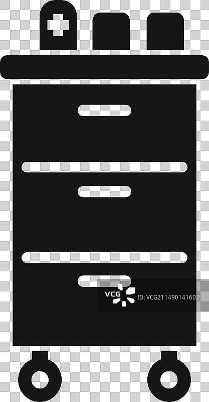 临床抽屉车图标简单健康图片素材