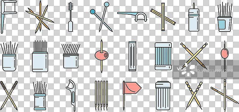 彩色牙签图标图片素材