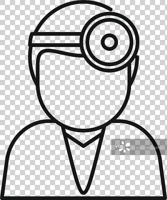 医院医生图标轮廓关怀病人图片素材