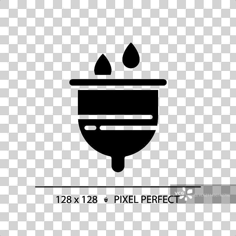 月经杯黑色轮廓图标图片素材