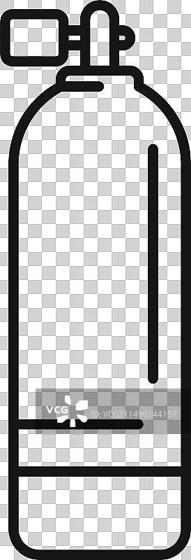 氧气球轮廓医疗图标图片素材