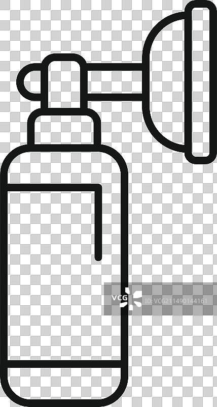 氧气浓缩器瓶轮廓图标图片素材
