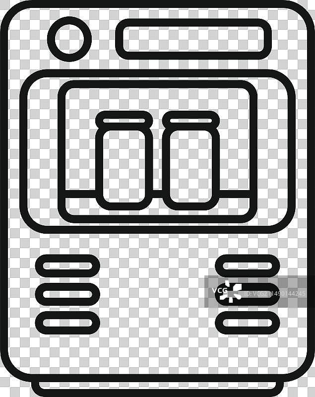 氧气控制设备轮廓图标图片素材