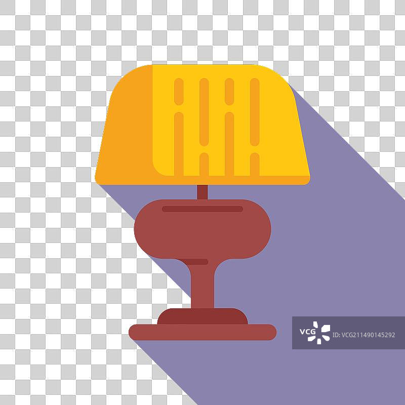 家具落地灯图标扁平简约设计图片素材