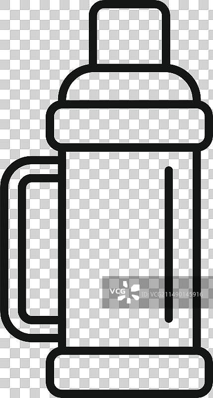 冰钓保温瓶图标轮廓图片素材