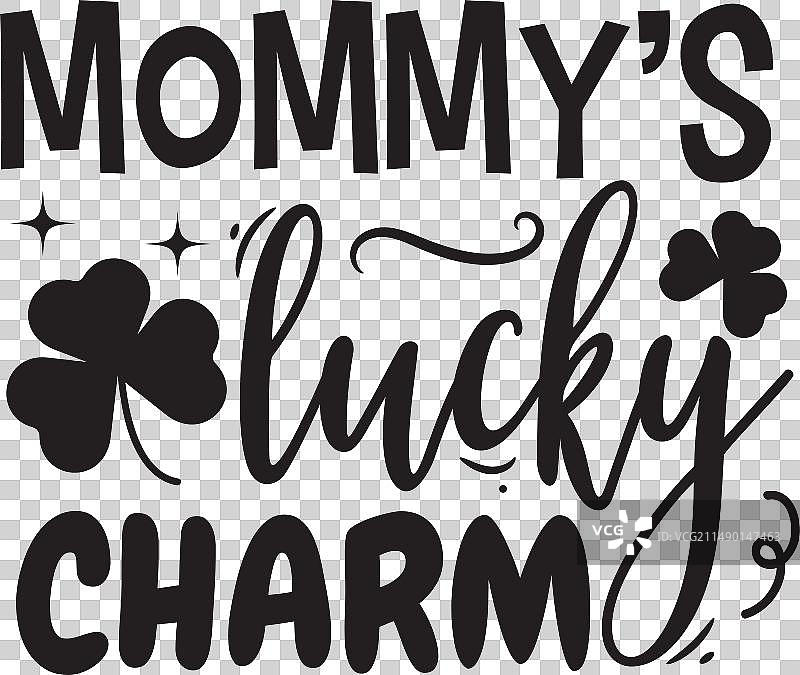 妈妈的幸运符设计，白色背景图片素材