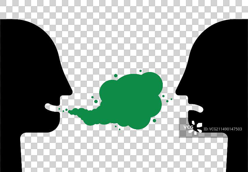 因口臭导致的对话中断图片素材