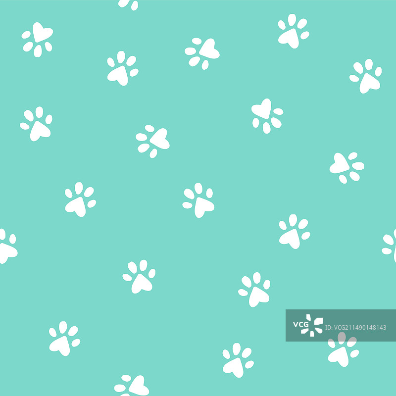 猫咪小爪子无缝图案图片素材