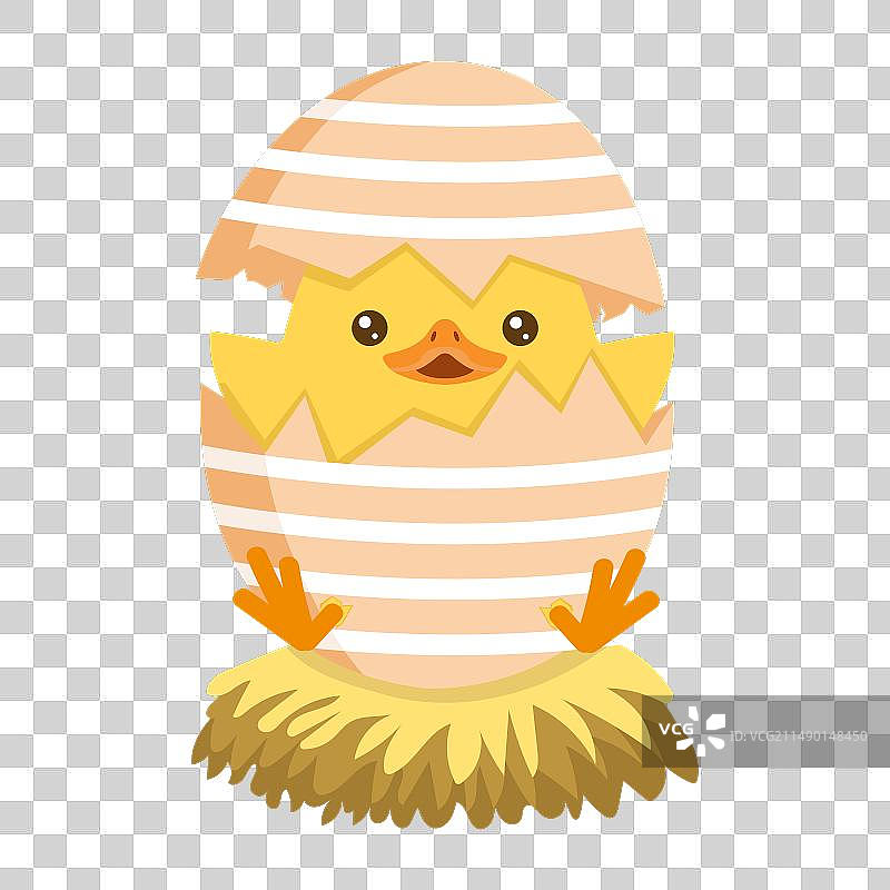 小鸡破壳而出（复活节）图片素材
