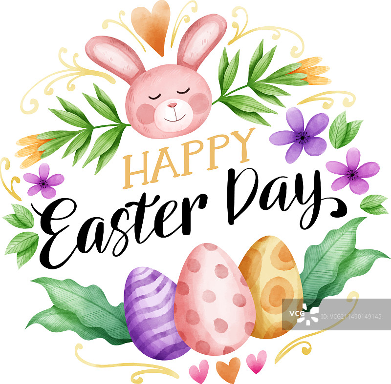 复活节彩蛋贺卡图片素材