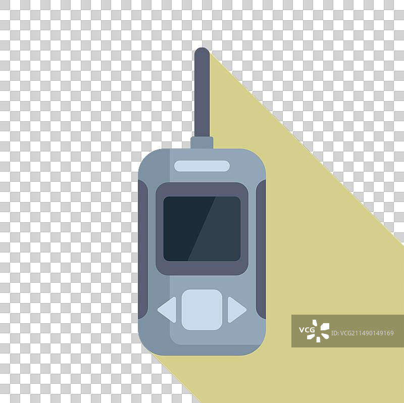 冰钓对讲机图标（扁平风格）图片素材