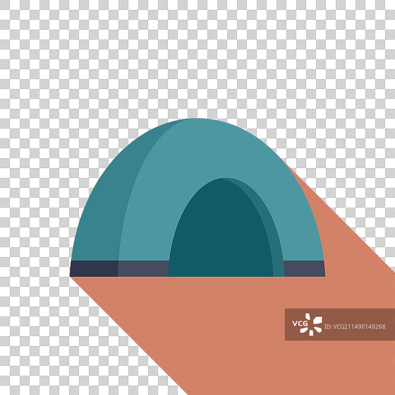 冰钓帐篷图标（扁平风格，白天）图片素材
