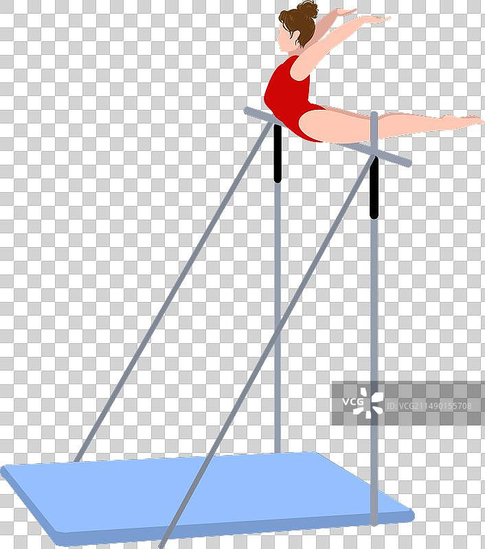 单杠体操图标卡通图片素材