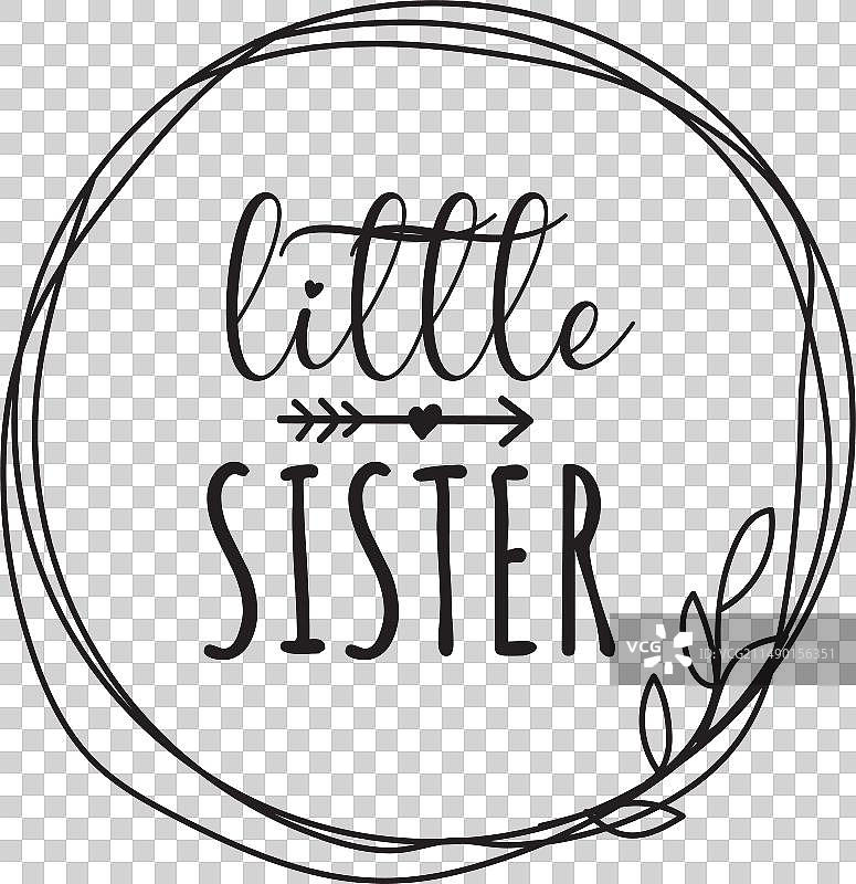 白色背景上的小妹妹设计图片素材