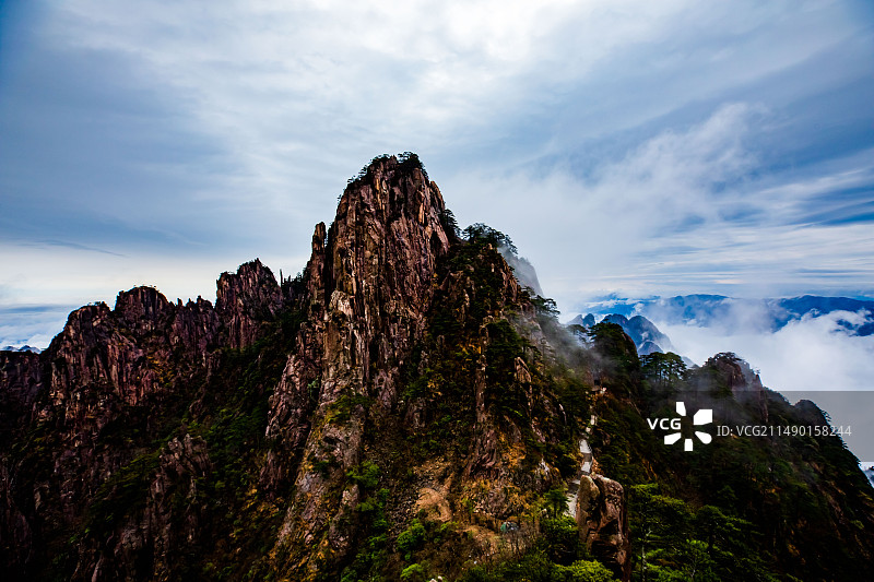 黄山石笋矼图片素材