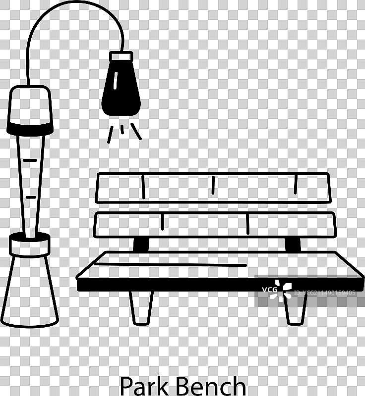 公园的长椅上图片素材