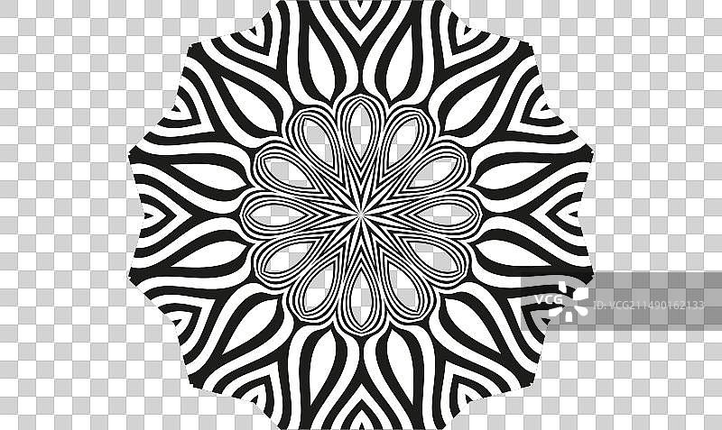 黑白条纹圆形设计元素图片素材