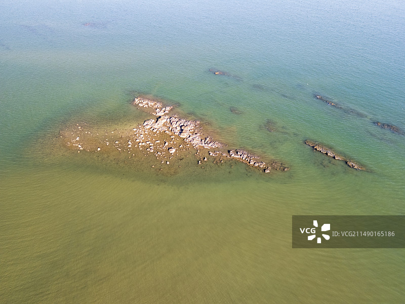 防城港白浪滩海岸线旅游区航拍视角图片素材