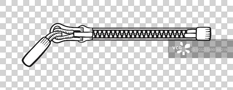 手绘拉链闭合线条素材图片素材