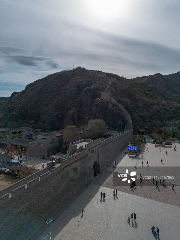 河北张家口 大境门长城 大好河山图片素材