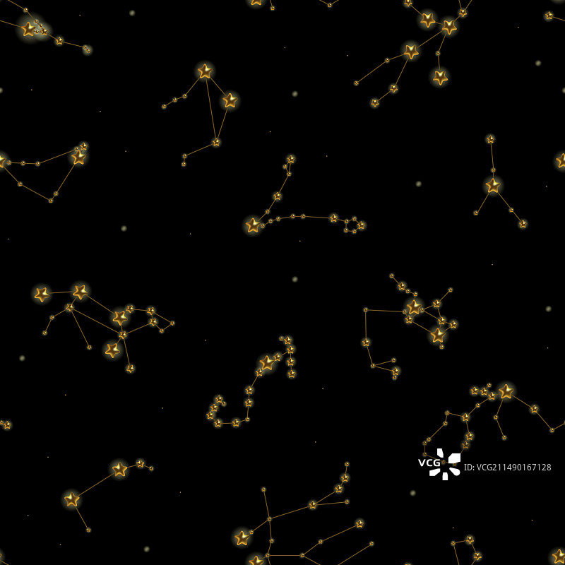 十二星座无缝图案背景图片素材