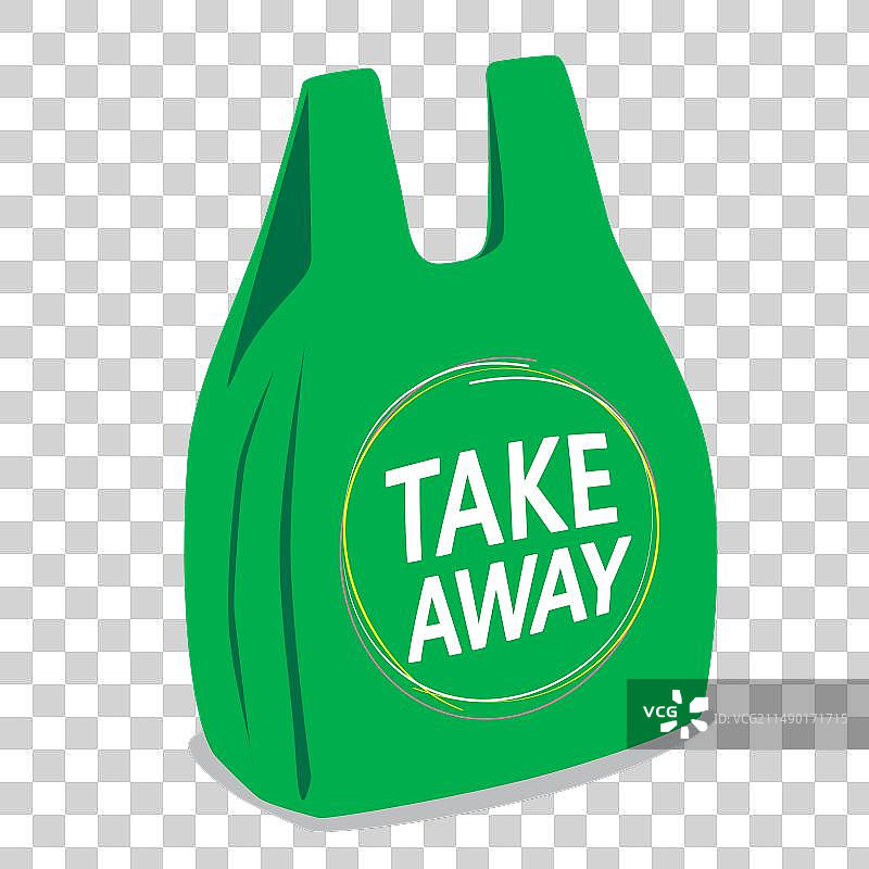 可回收塑料外卖袋图片素材