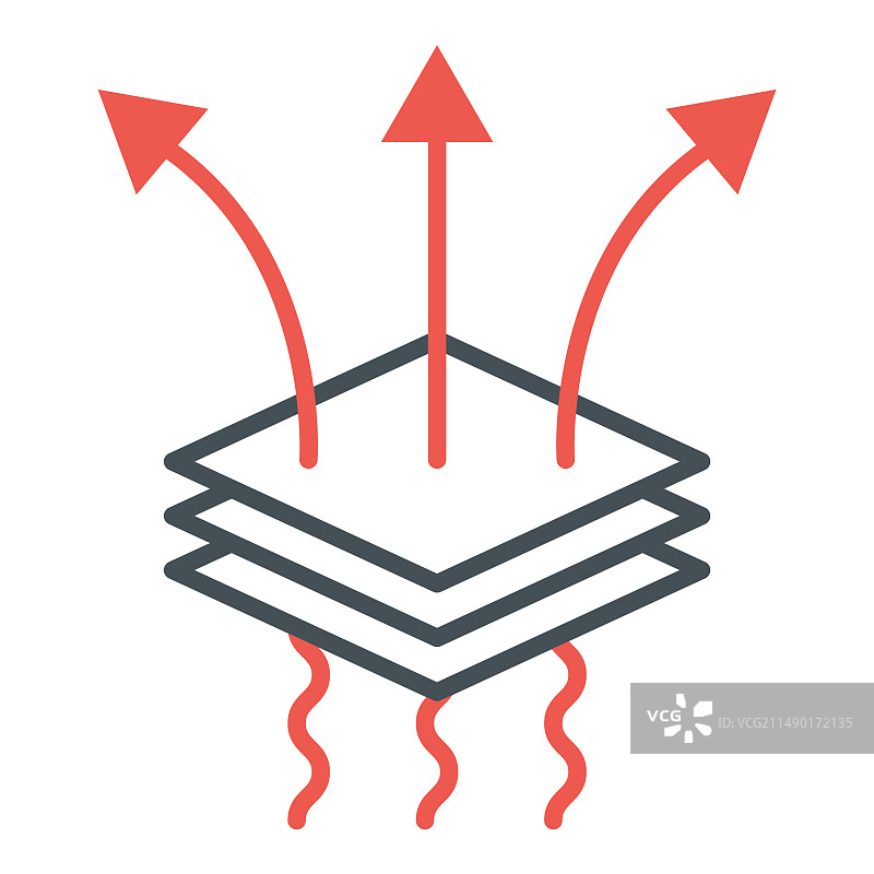 透气耐用防水材料图标图片素材