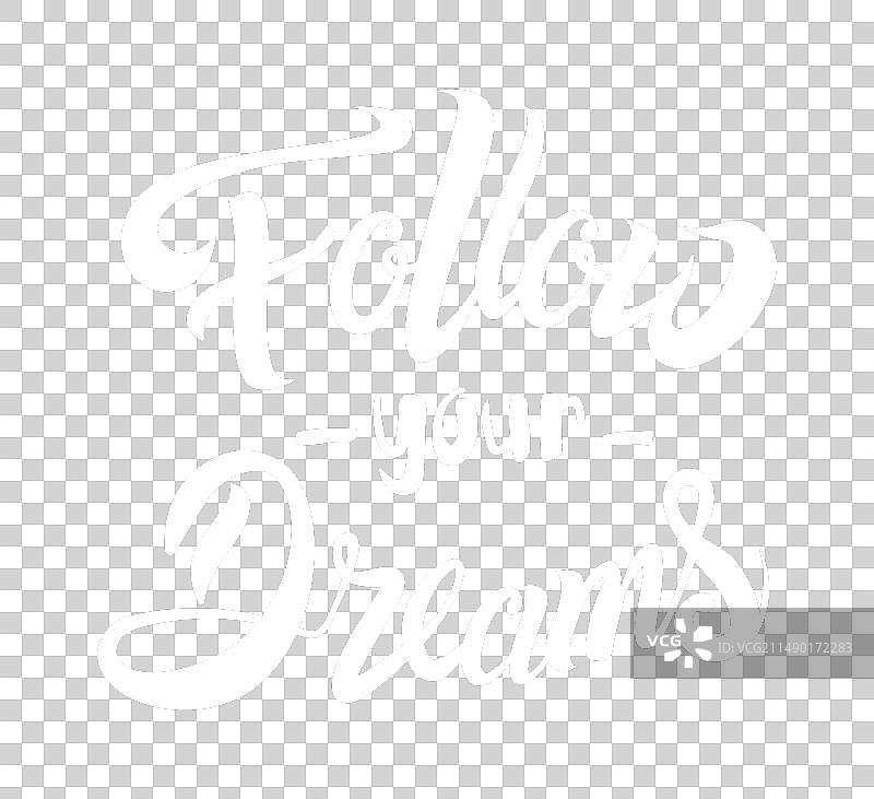 手写励志文字：追逐梦想图片素材