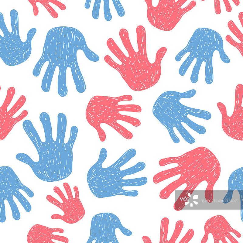 手绘图案无缝背景图片素材