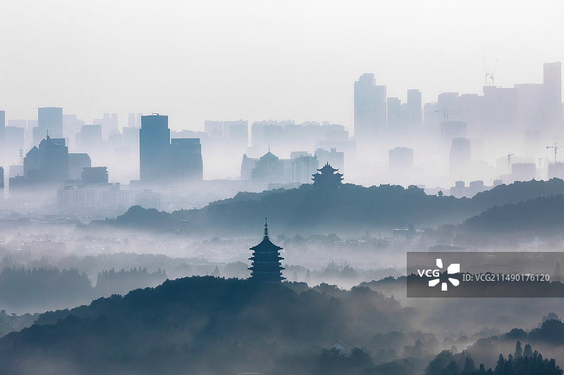 杭州城的从古到今图片素材