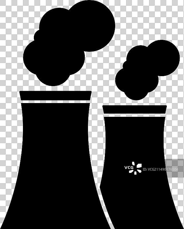 扁平风格的工厂烟囱图标图片素材