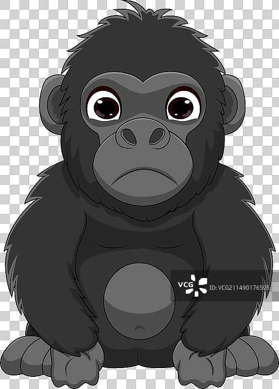 卡通可爱的小猩猩宝宝图片素材