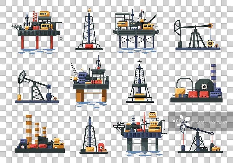 油井和石油钻机工业抽油泵图片素材