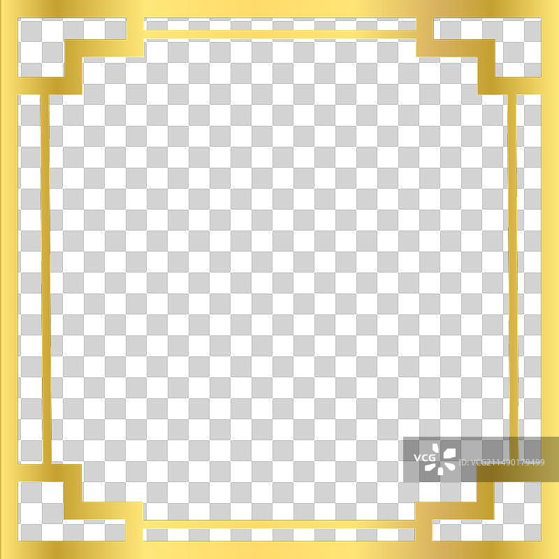 黑色背景上的金色边框图片素材