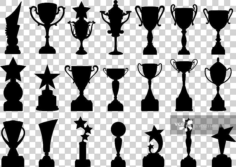 奖杯剪影合集图片素材