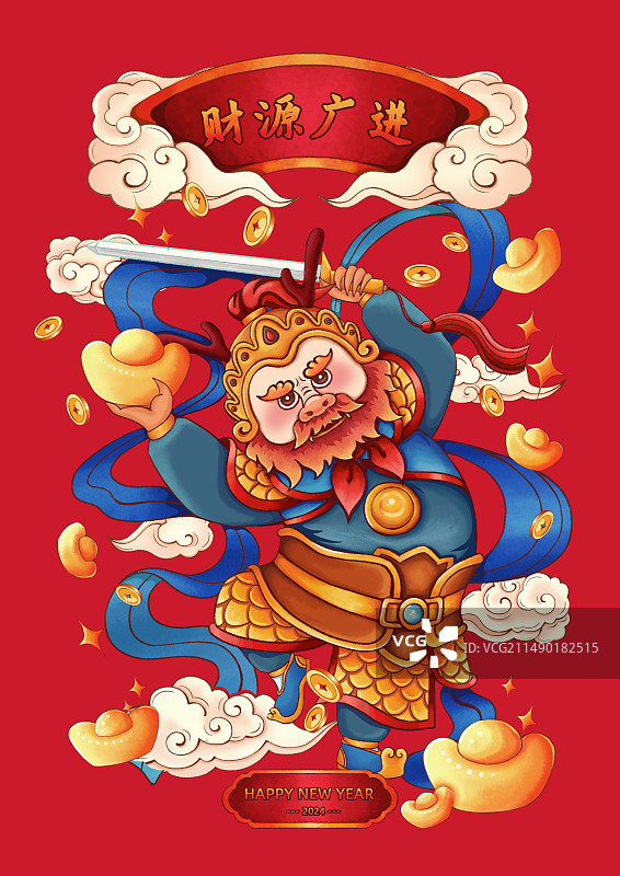 龙年门神国潮图片素材