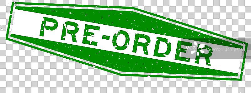 绿色预订六边形印章图片素材